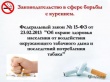 О соблюдении требований Федерального закона  РФ от 23 февраля 2013 года №15-ФЗ «Об охране здоровья граждан от воздействия окружающего табачного дыма и последствий потребления табака»