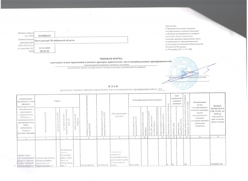 План проверок на 2024